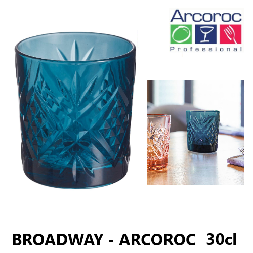 Copo Broadway - Arcoroc 30Cl Azul                           