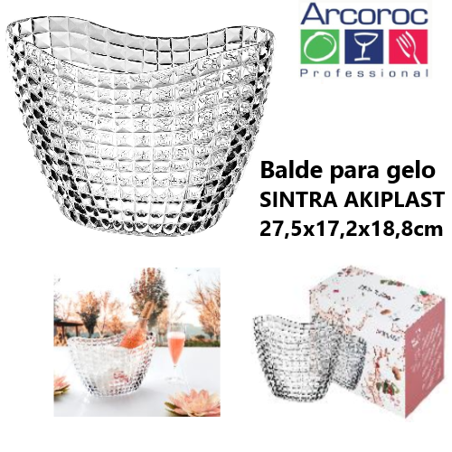 Balde Para Gelo Sintra Akiplast 27,5X17,2X18,8Cm Arcoroc    