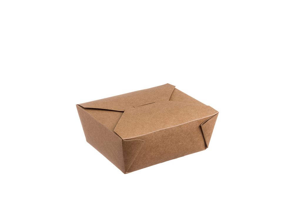 Caixa Take Away Kraft 1300Ml 17,5X14/15X12X6,5Cm Pack 50    