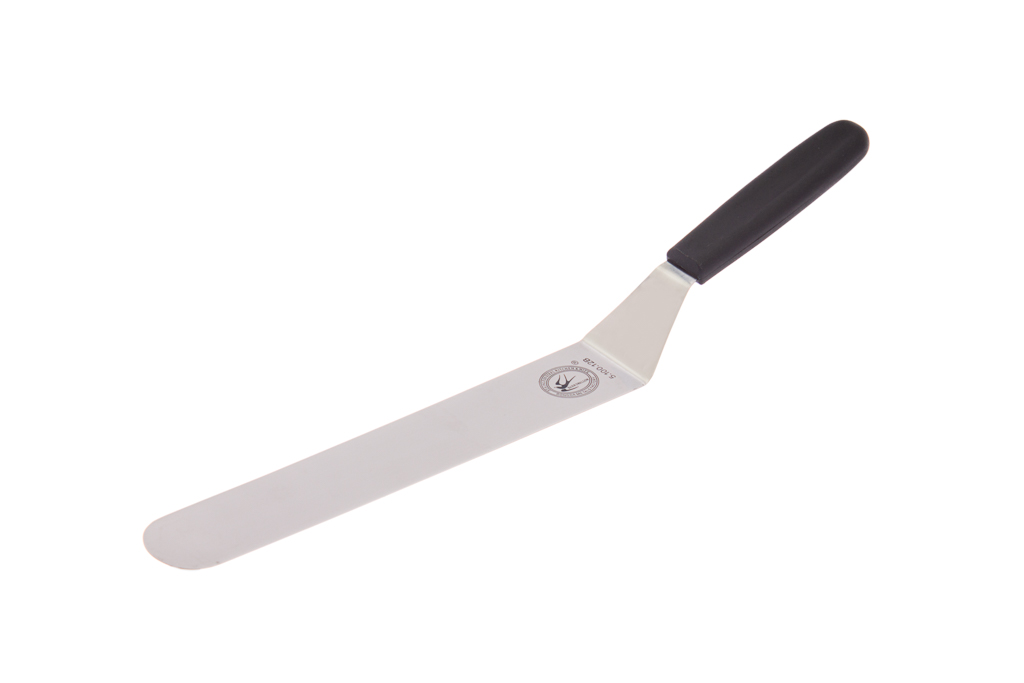 Espatula Curva Inox/Abs Preto Lâm. 18Cm 28,6X3Cm            