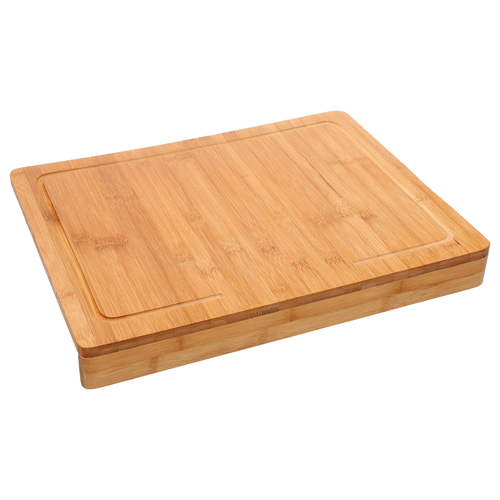 Tabua De Cortar Bambu Adaptável Bancada. 45X34,3X5Cm        