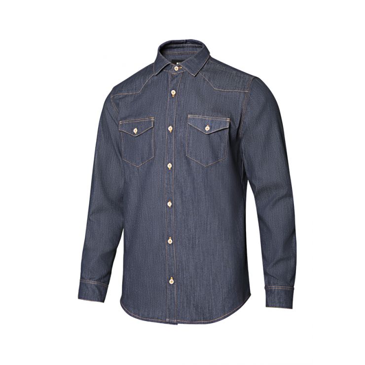 Camisa Denim Ml Homem  Tamanho-M                            