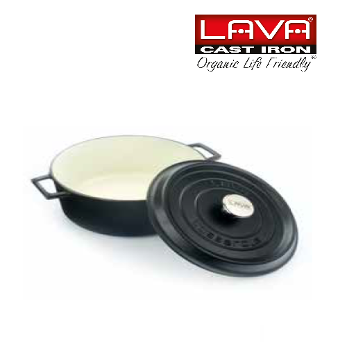 Caçarola Oval Ferro Preto Mate Edition 3,91Lt  Lava         