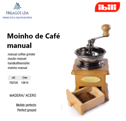 Moinho De Café Manual Castanho Claro 10X10Cm Ibili          
