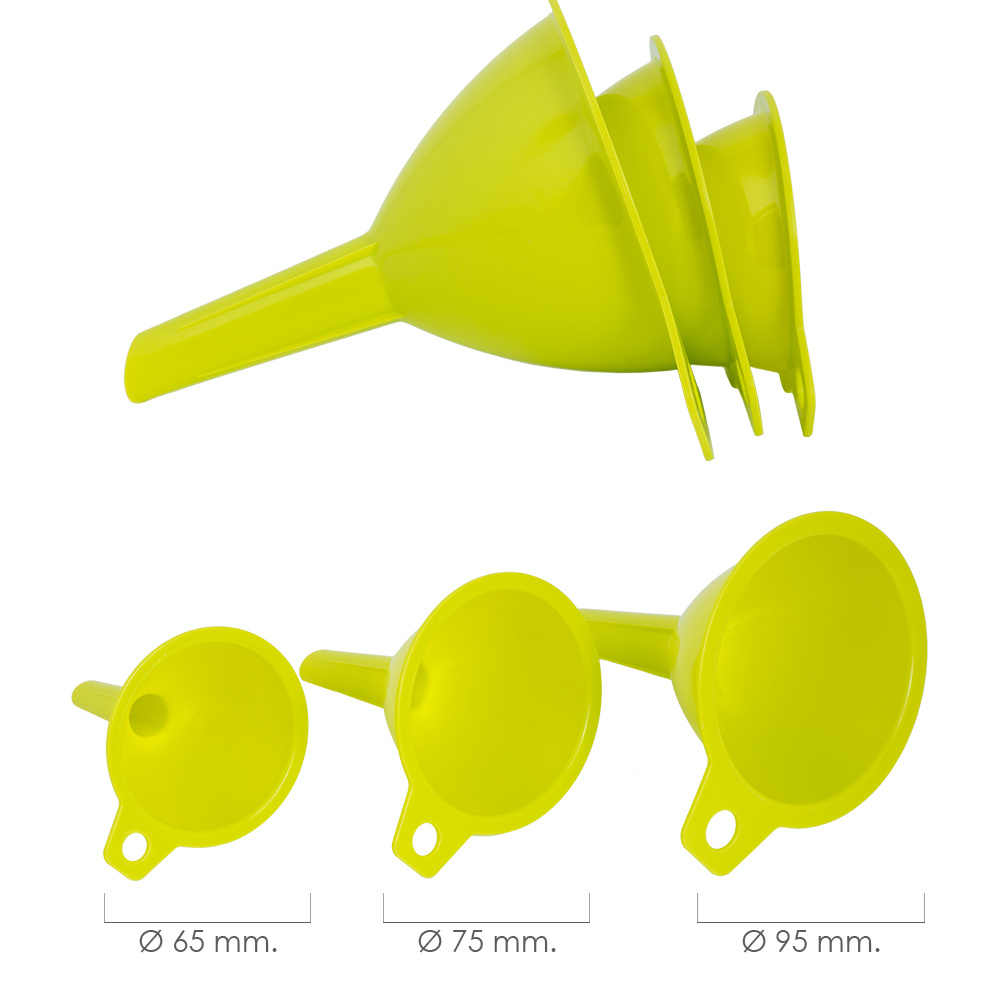 Funis De Plástico Cozinha 3 Unidades Ø 65/75/95 Mm          