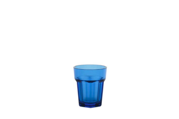 Copo De Shot  Policarbonato Faceta 4Cl Azul Iris            