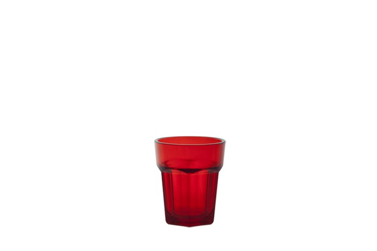 Copo De Shot  Policarbonato Faceta 4Cl Vermelho Escuro      