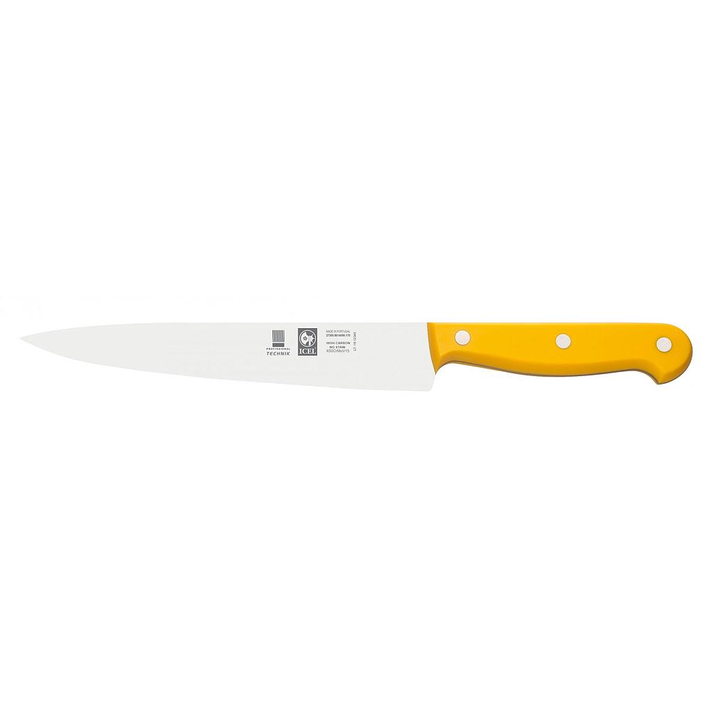 Faca Para Trinchar Serrilha Cb Amar. 17Cm Technik Icel      