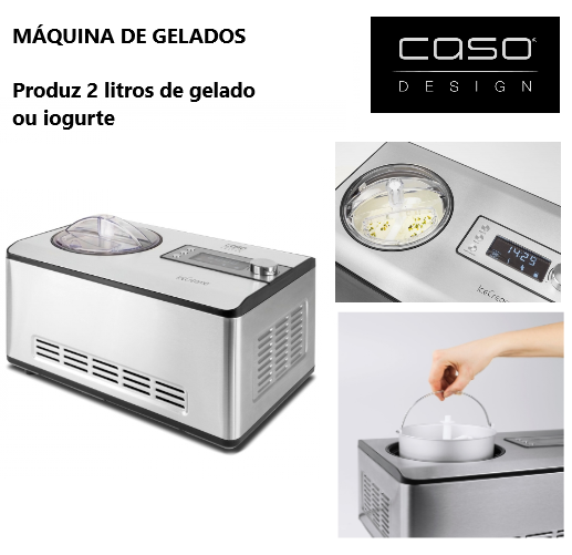 Máquina De Gelados/Iogurte 2 Lts  430X280X285Mm Caso        