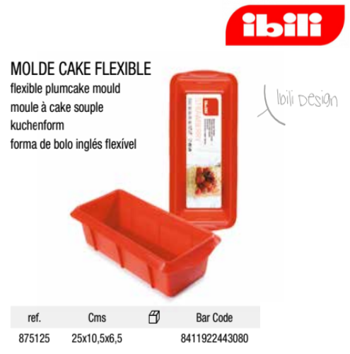 Forma De Bolo Inglés Silicone 25X10,5X6,5Cm Strawberry Ibili