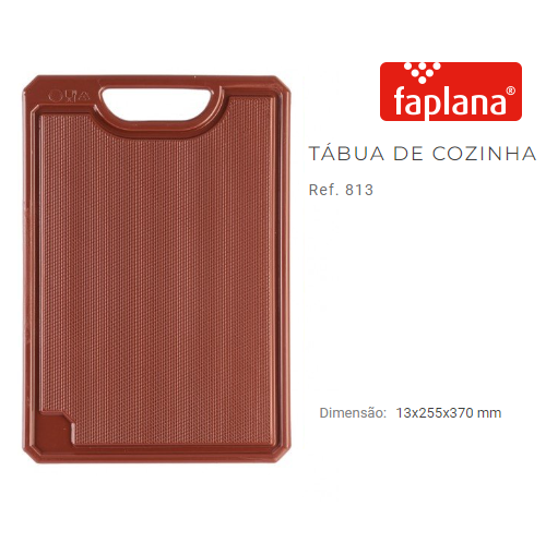 Tabua De Cozinha Castanha 255X370X13 Mm                     