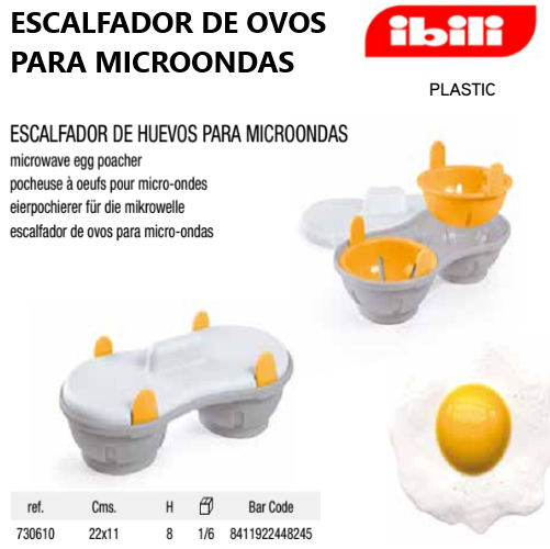 Escalfador De Ovos Para Microondas 22X11X8Cm Ibili          