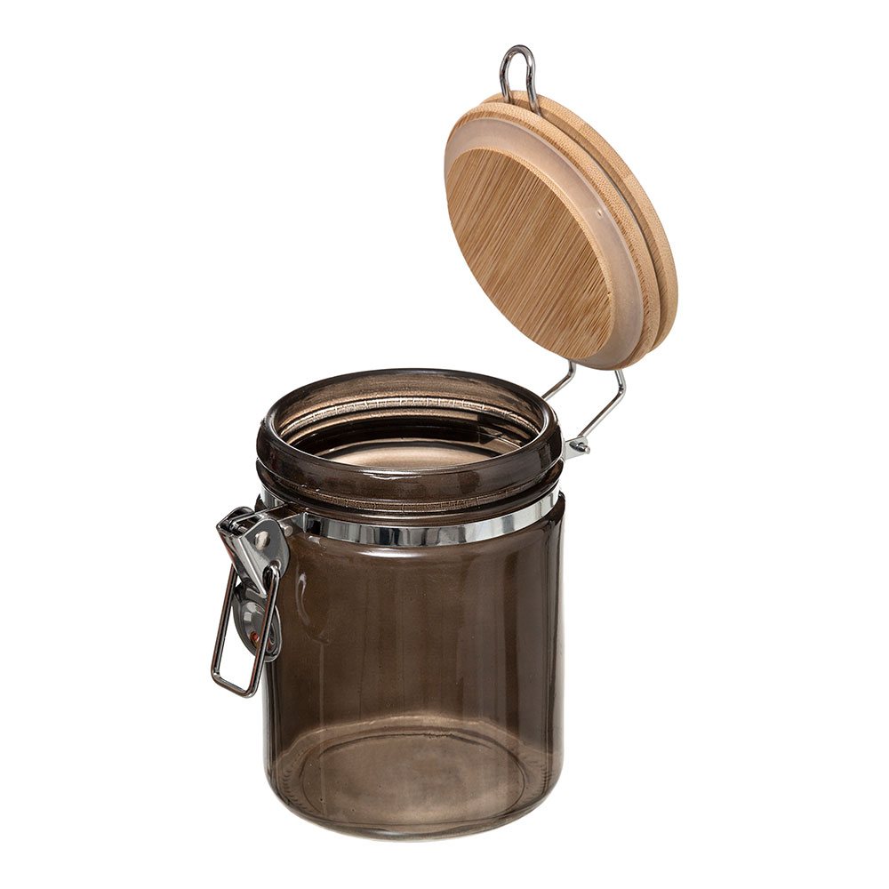 Frasco De Vidro Hermético 0.75Lt Coleçäo Noir Kitchen       