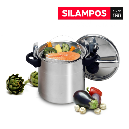 Panela Pressão Tradicional Alumínio C/Cesto 12 Lts Silampos 