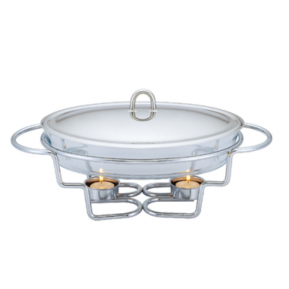 Rechaud  Adria 3L Oval  2 Lamparinas 50X24Cm                