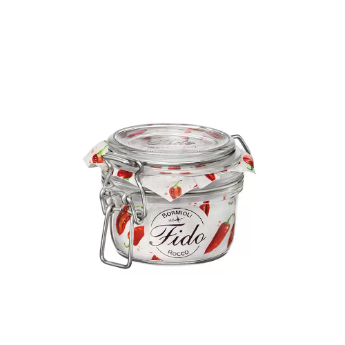 Frasco Fido Vidro Com Mola Transparente 12,5Cl Bormioli     