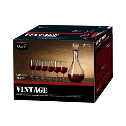 Conjunto Vintage Porto Decanter 1,25Lt+6 Calices  21Cl      