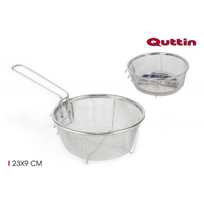 Cesto Para Fritos Inox  Com Asa Removivel  23X9Cm Quttin    