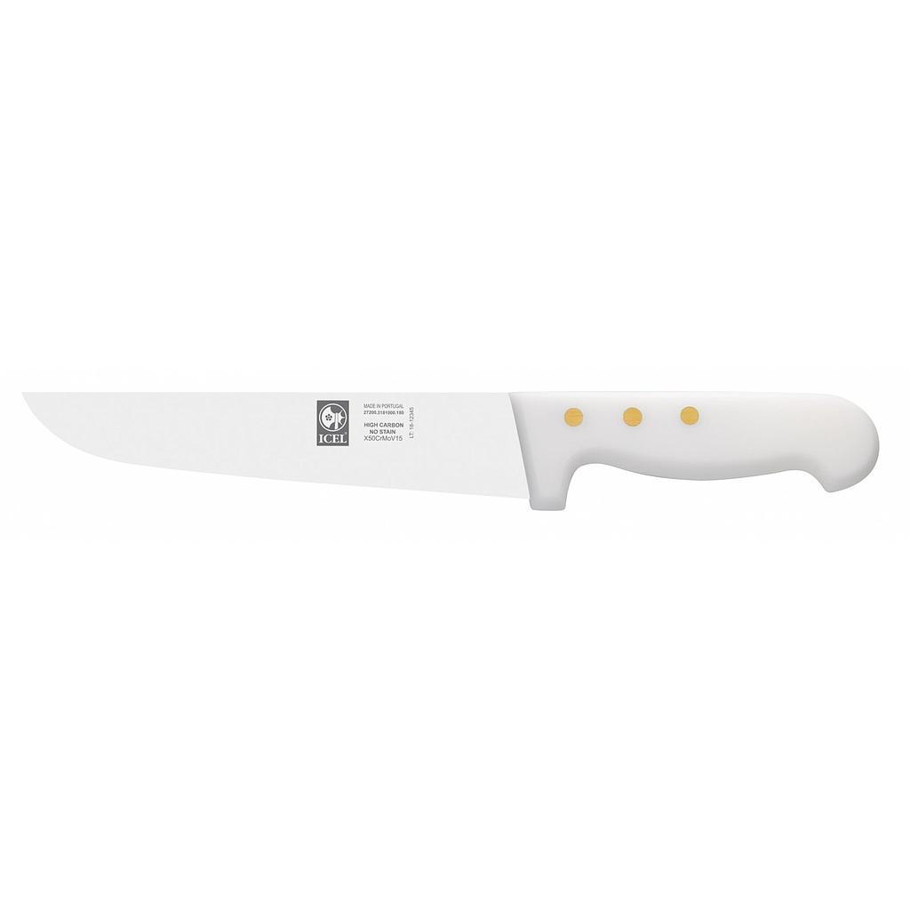 Faca De Talho Linha Tradição 26Cm Cabo Branco Icel          