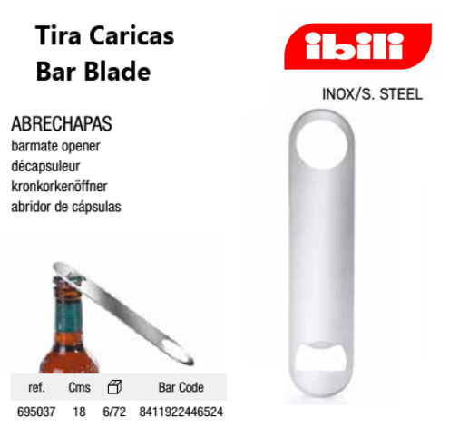 Tira Caricas Bar Blade Inox 18Cm Ibili                      