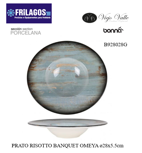 Prato Risotto  Bonna Gourmet Omeya 28X5,5Cm Viejo Valle     