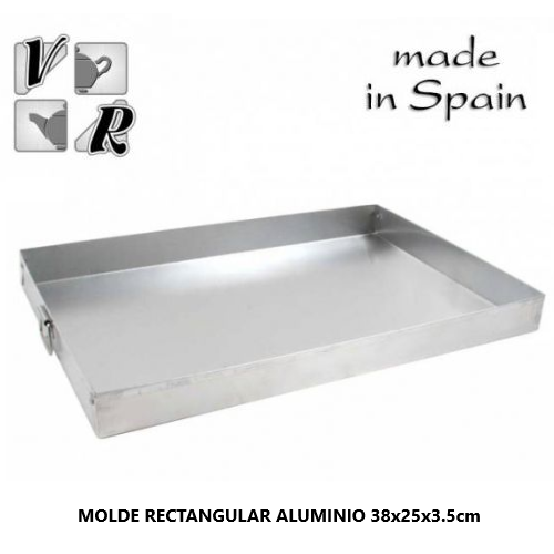 Molde Rectangular Aluminio 38X25X3.5Cm                      