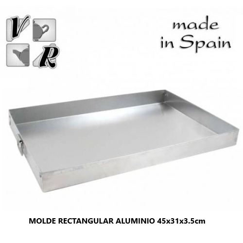Molde Rectangular Aluminio 45X31X3.5Cm                      