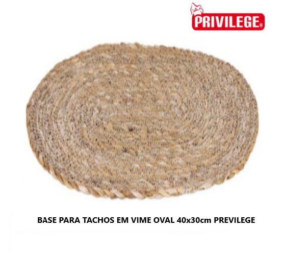 Base Para Tachos Em Vime Oval 40X30Cm Privilege             