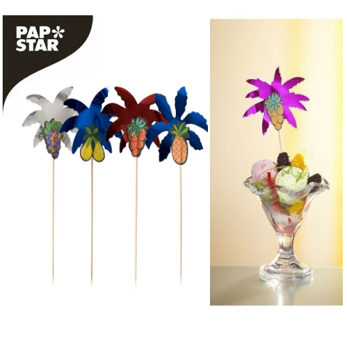 Palito Madeira Decoração Palm Leaf 19,5Cm 50 Unid Papstar   