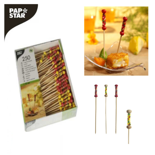 Espeto De Madeira P/Entradas 250 Unid Mexico 12Cm Papstar   