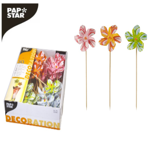 Palito Madeira Decoração Moinho 17.5Cm 50 Unid Papstar      