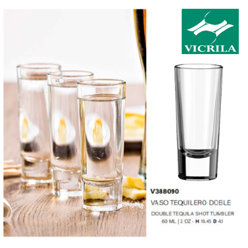 Copo Tequilero Doble Vau  6Cl  104X41Mm Vicrila             