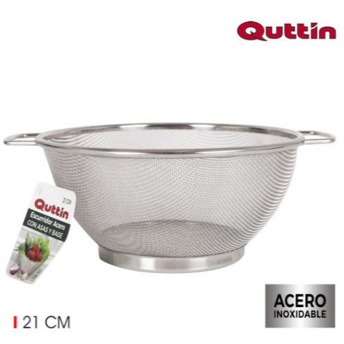 Escorredor De Rede Inox C/2 Asas 21Cm Quttin                