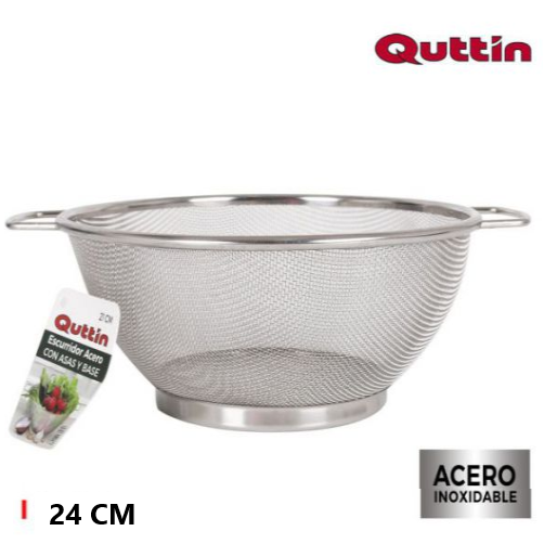 Escorredor De Rede Inox C/2 Asas 24Cm Quttin                