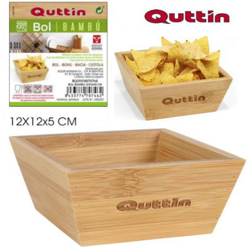 Taça Quadrada Em Bambu 12X12X5Cm Quttin                     