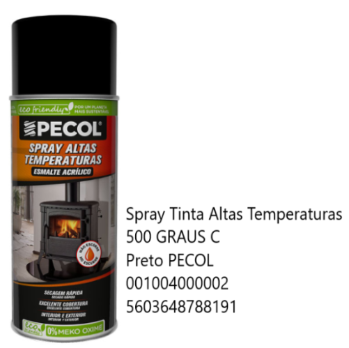 Silicone Neutro Altas Temp. 250°C Preto Aerosol 200Ml Pecol 