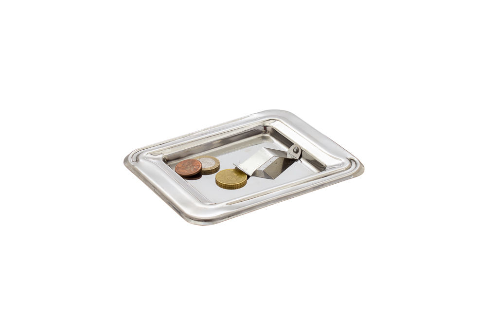 Bandeja Trocos Inox 16X13Cm                                 