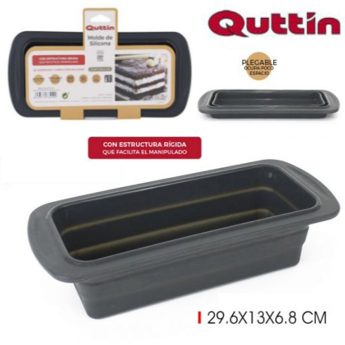 Molde De Silicone Com Estrutura Rigida 29,6X13X6,8Cm Quttin 