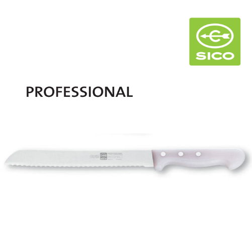 Faca Para Pão Cabo Branco 35Cm Linha Profissional Sico      