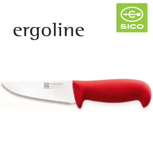 Faca De Talho Cabo Vermelho 19Cm Linha Ergoline  Sico       