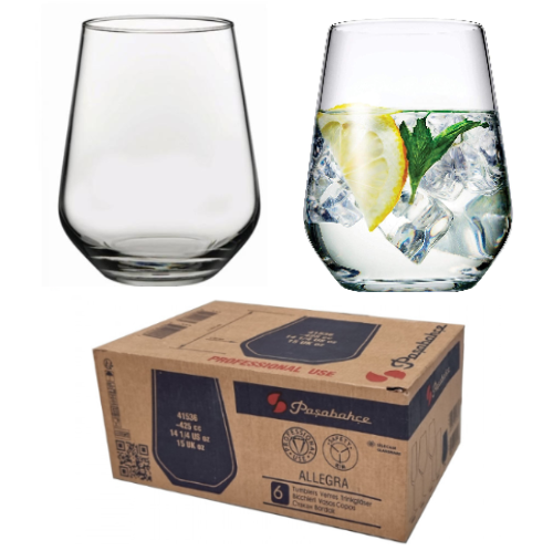 Conjunto De 6 Copos Allegra 425 Cl 109,5X89Mm Pasabahce     