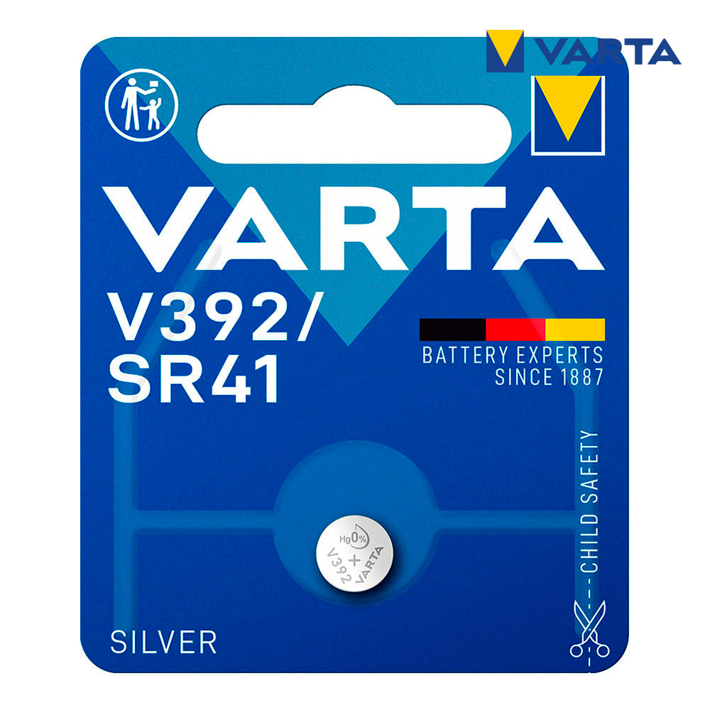Pilha Botão Varta Silver Sr41 V392 1,55V Ø7,9X3,6Mm         