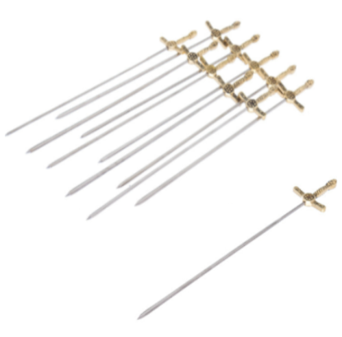 Espeto Inox Para Espetadas 25Cm C/Espada  C/12 Unidades     