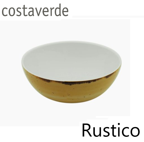 Taça 15Cm H6Cm Rustico Amarelo Porcelana Costa Verde        