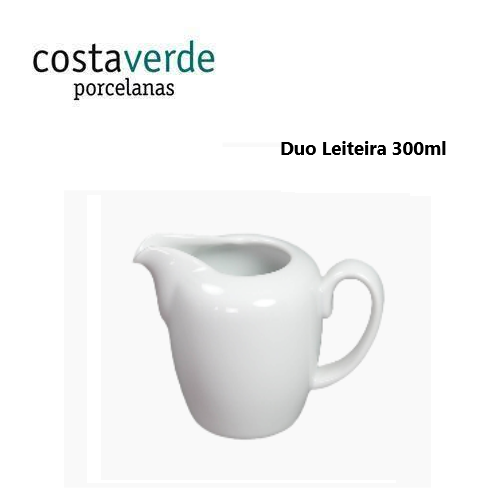 Leiteira 300Ml Porcelana Branca Duo Costa Verde             
