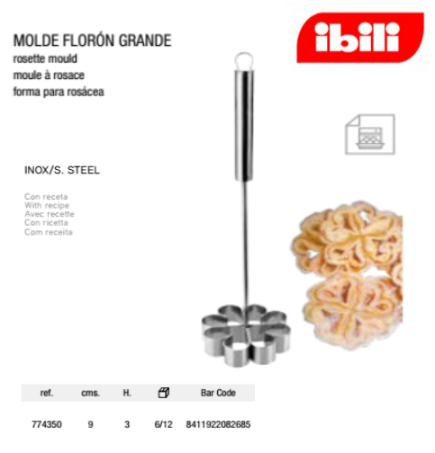 Molde Para Fritos Flor Grande 9X3Cm Ibili                   