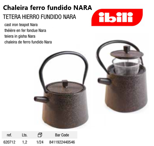 Chaleira Ferro Fundido Nara 1,2Lt Ibili                     