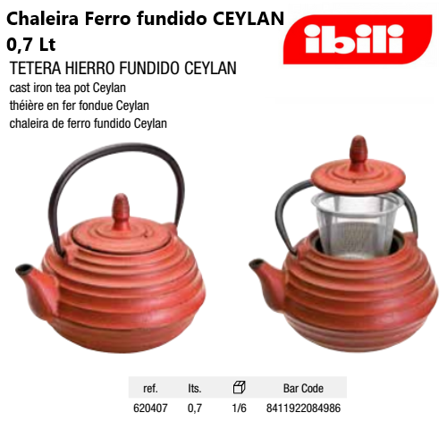Chaleira Ferro Fundido Ceylan 0,7Lt Ibili                   