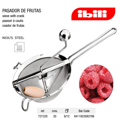 Passador De Frutas Inox 20Cm Ibili                          
