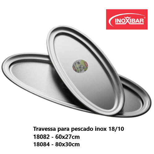 Travessa De Pescado 80X30Cm Inox 18/10 Inoxibar             